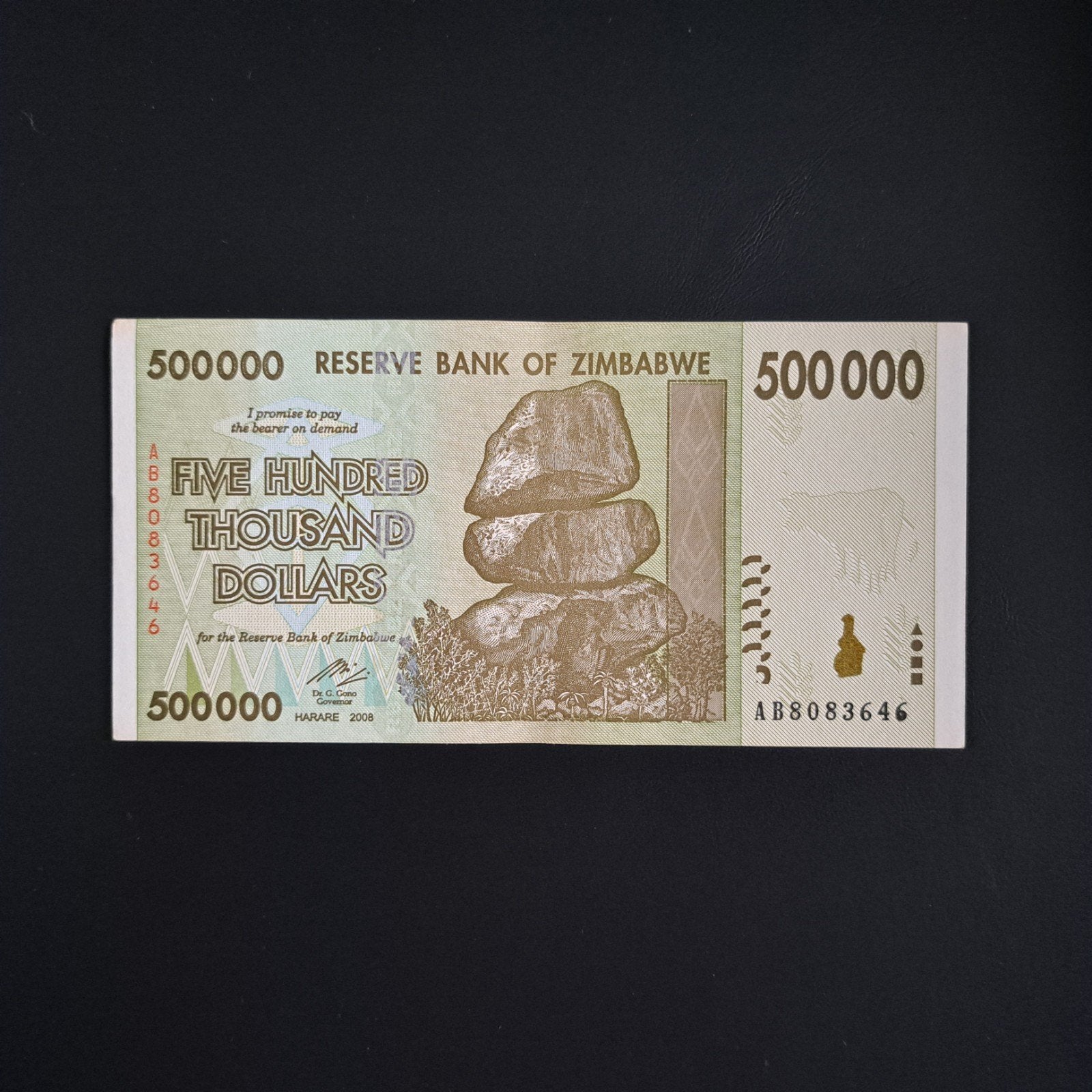 500000 dollar Zimbabwe #008, Verzenden, Zimbabwe, Los biljet
