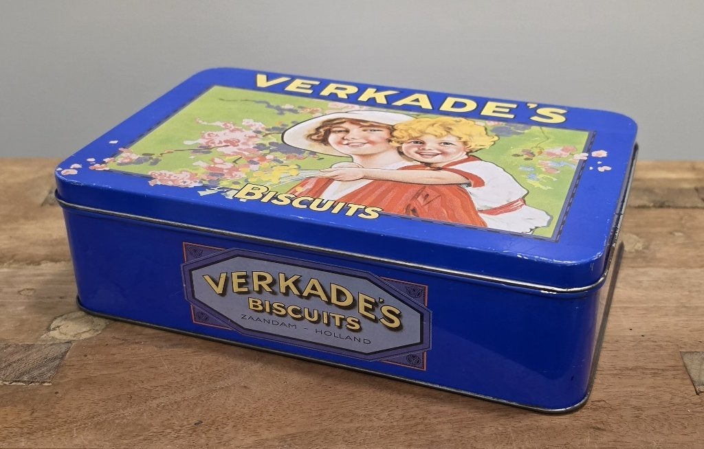 EEN LEUK OUD BROCANT "VERKADE" KOEKBLIK, Ophalen of Verzenden, Gebruikt, Koek(jes), Verkade
