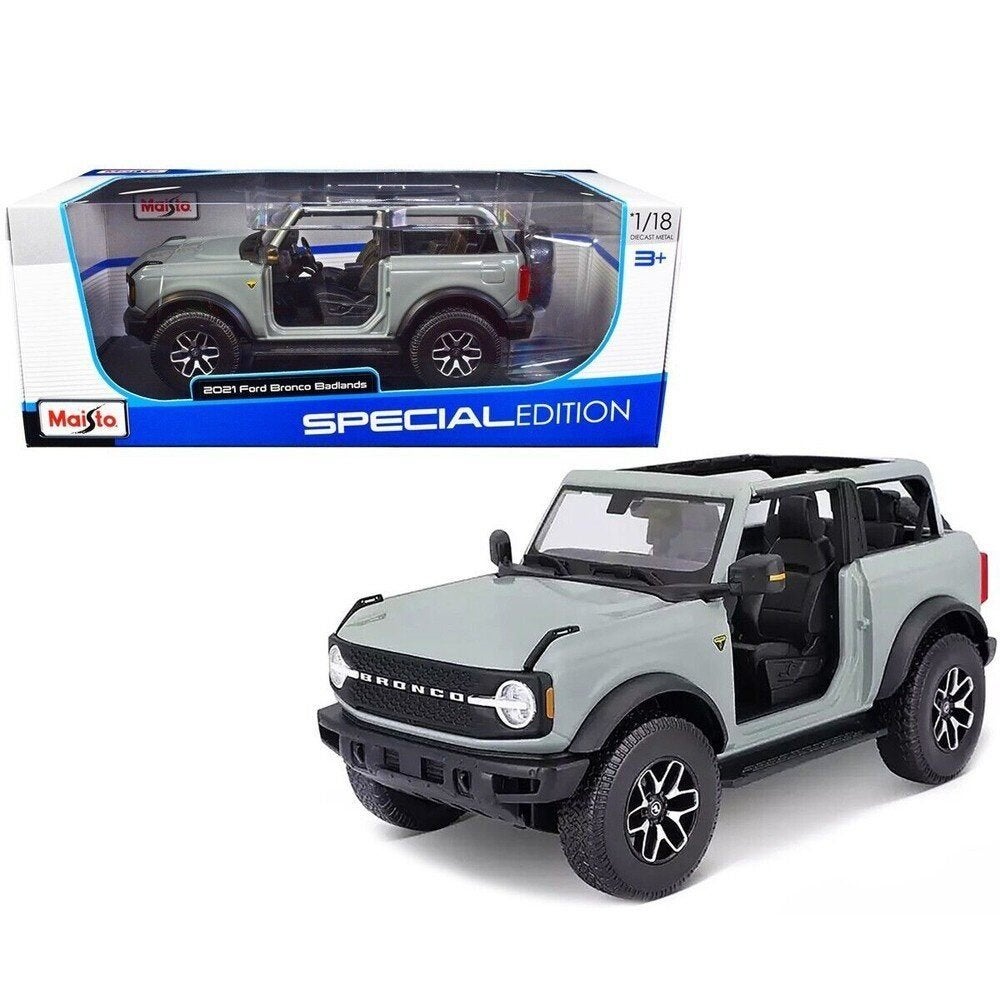 Maisto: 2021 Ford Bronco Badlands (No Doors) 1:18, Hobby en Vrije tijd, Modelauto's | 1:18, Maisto, ., Nieuw, Ophalen of Verzenden