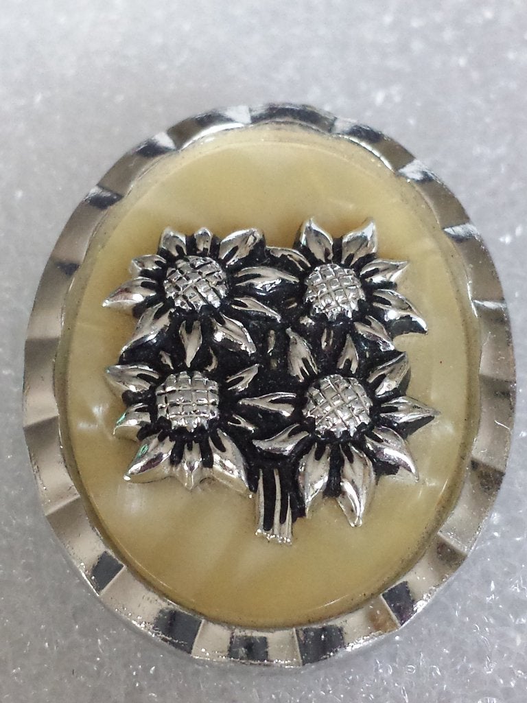 Vintage SJAAL-CLIP <> Edelweiss-bloemen <> Jaren 1960, Ophalen of Verzenden, Overige typen