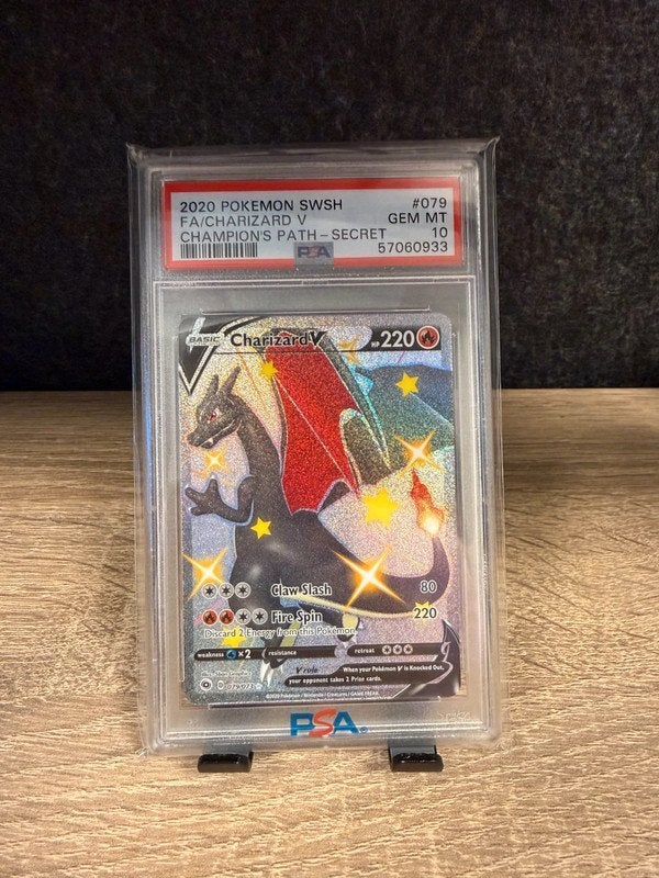 Pokémon | Charizard V | Psa 10 | 079/073 | 2020 | Holo, Ophalen of Verzenden, Zo goed als nieuw, Losse kaart