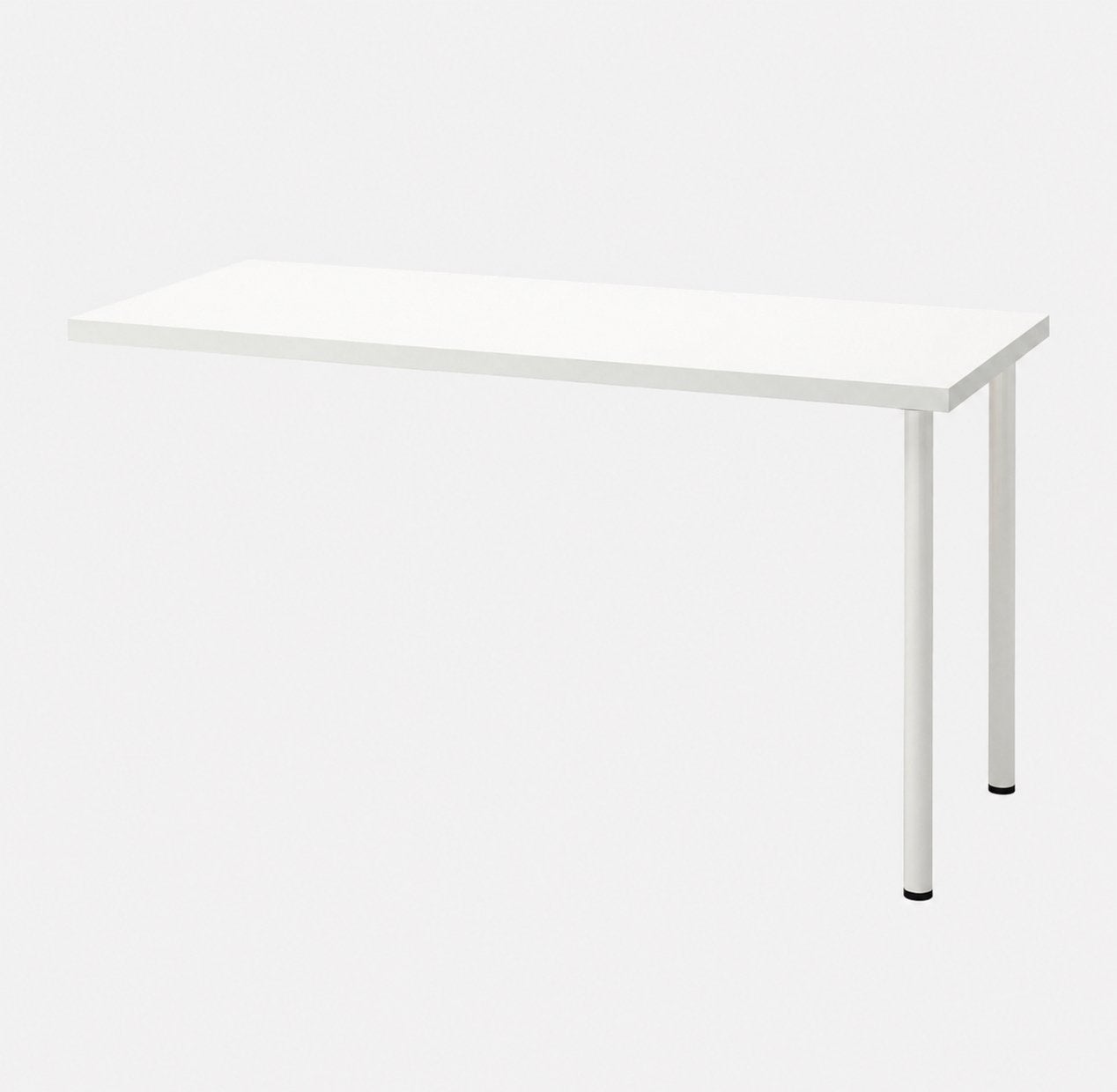 Gratis IKEA LAGKAPTEN bureau met ADILS poten, wit 140x60 cm, Huis en Inrichting, Bureaus, Ophalen, Gebruikt, In hoogte verstelbaar