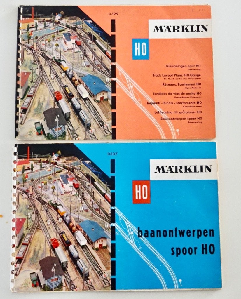 Marklin Baanontwerpen / Banenboek 0337 + 0329 (bovenleiding), Hobby en Vrije tijd, Wisselstroom, Gebruikt, Märklin, Boek, Tijdschrift of Catalogus