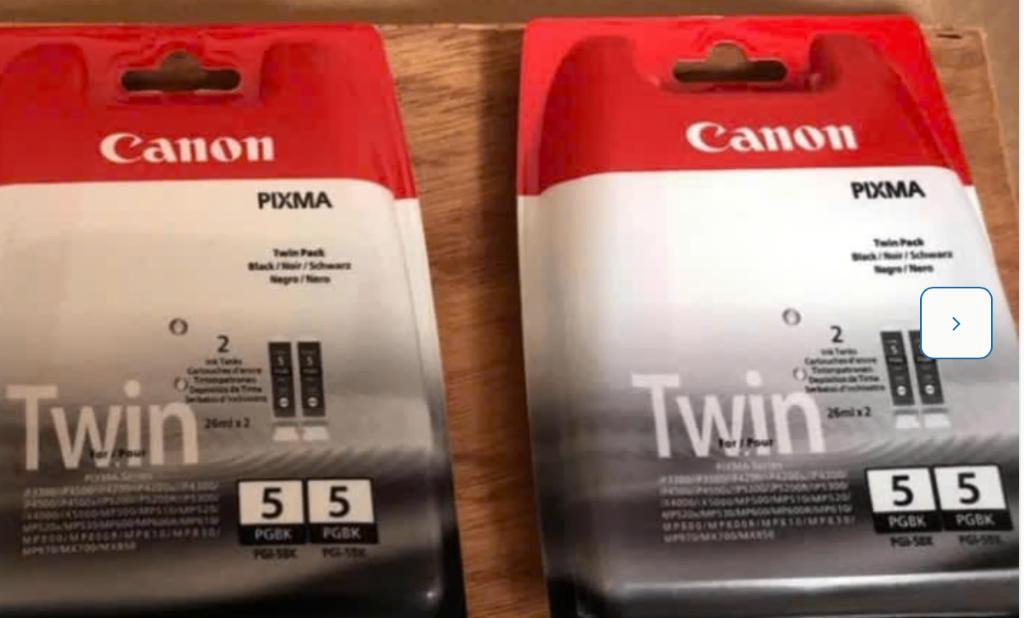 Twee stuks dubbelcartridges Canon Pixma Twin PGI 5BK, Computers en Software, Ophalen of Verzenden, Nieuw, Cartridge, Canon