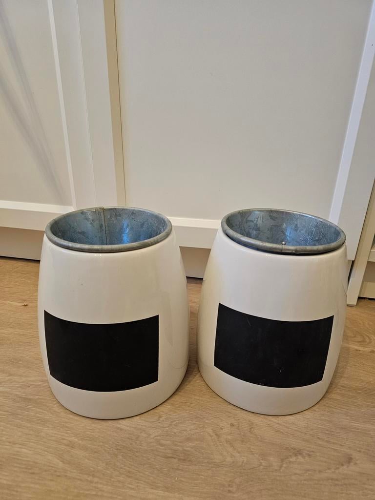 Ikea 2x pot kruidenpotten 11 cm krijtbord, Ophalen, Zo goed als nieuw