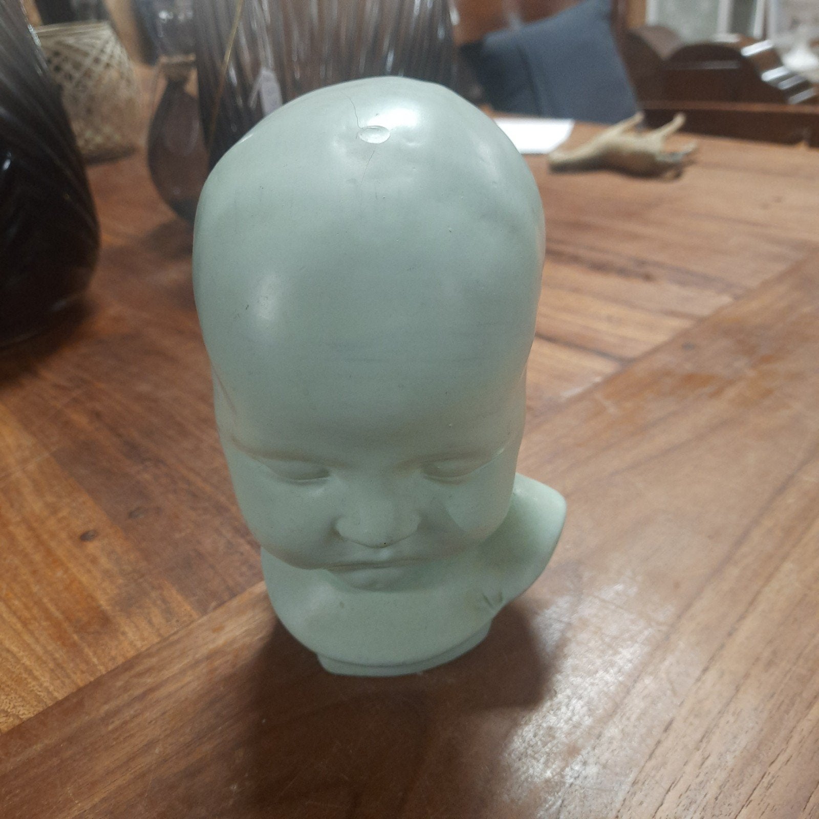 Vintage Gipsen Hoofdje - Baby Hoofd Buste, Ophalen of Verzenden, Gebruikt