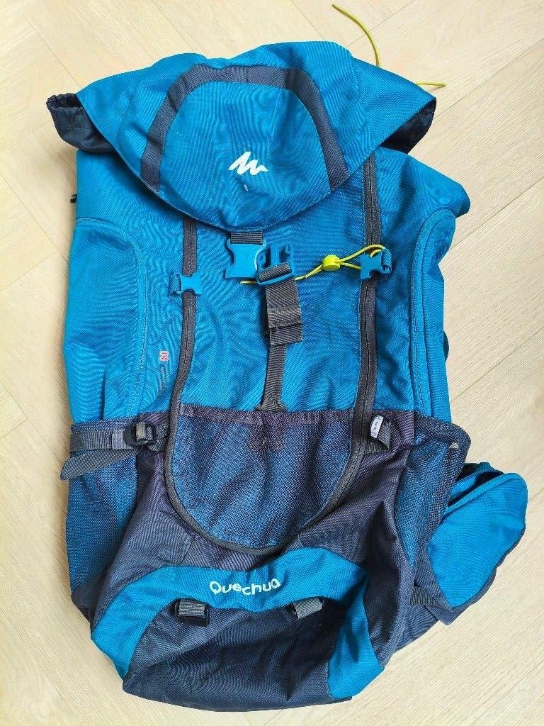 Quechua Forclaz 60 Trekking Rugzak - Blauw, Overige merken, Gebruikt, 25 tot 40 cm, Ophalen of Verzenden
