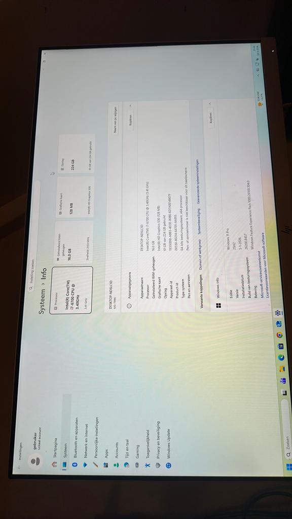 Desktop intel core i7 6700, 10 inch, Refurbished, Ophalen of Verzenden, Grijs