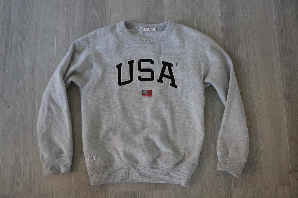 In zeer goede staat America Today trui grijs 146 152, America Today, Meisje, Trui of Vest, Ophalen of Verzenden