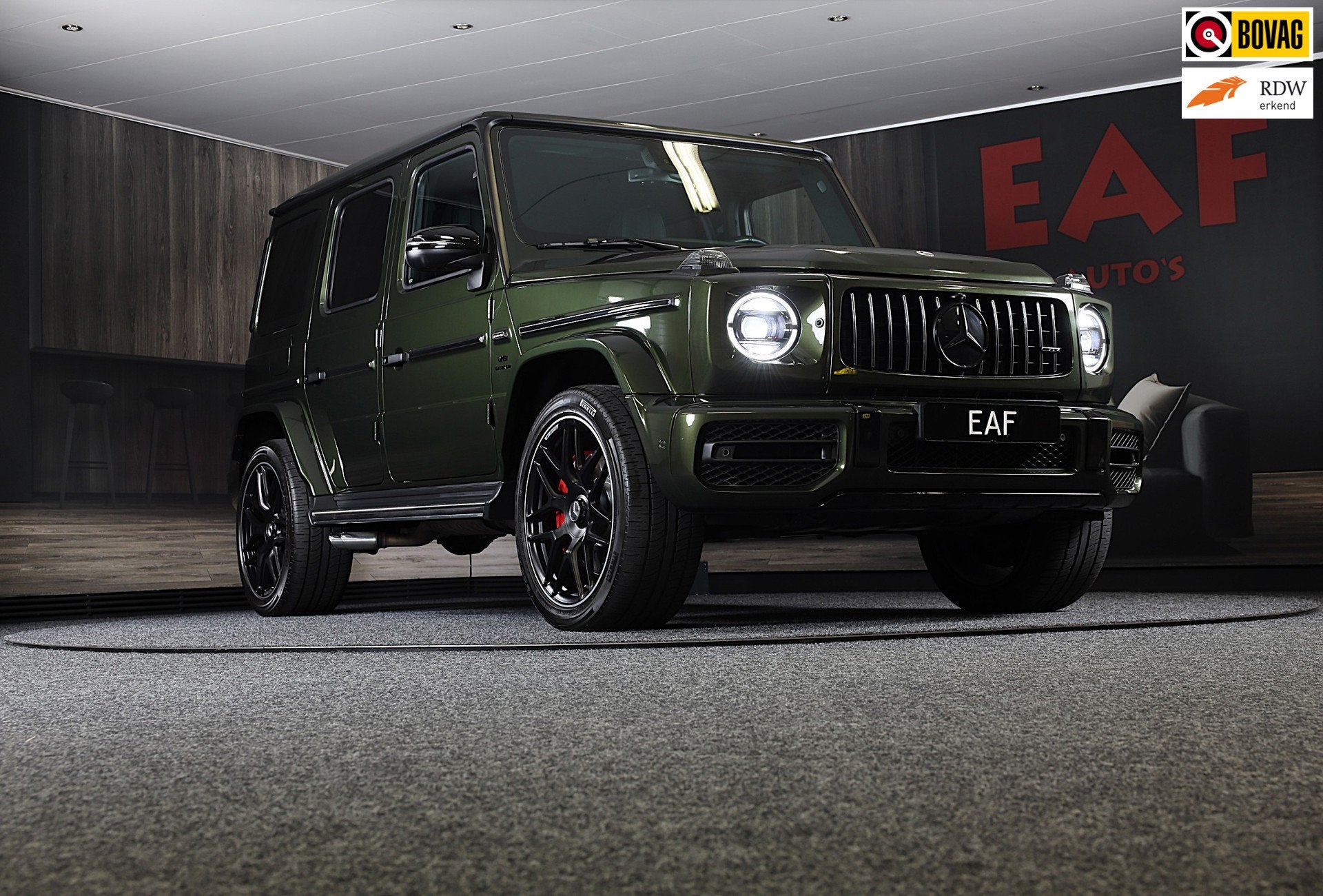 Mercedes-Benz G-klasse 63 Manufaktur / Olijf Groen / Carbon, Auto's, Automaat, Dealer onderhouden, G-Klasse, Bedrijf