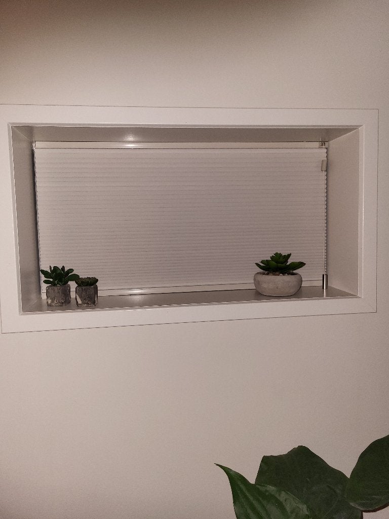 Dubbel plisse  voor raam 80 bij 40 cm, 2 stuks, Huis en Inrichting, Ophalen of Verzenden, Nieuw, Beige