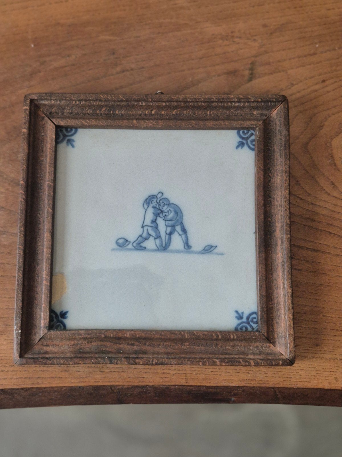 Oud tegeltje in lijst, Ophalen of Verzenden