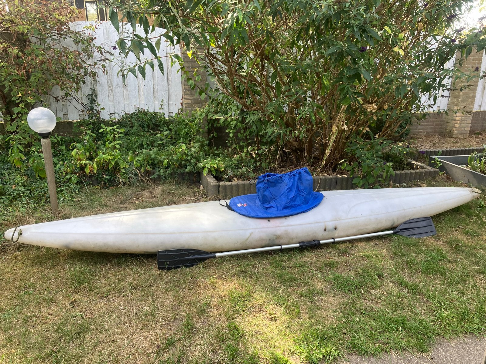 PE kayak met peddel, Watersport en Boten, Ophalen, Gebruikt, 1-persoons