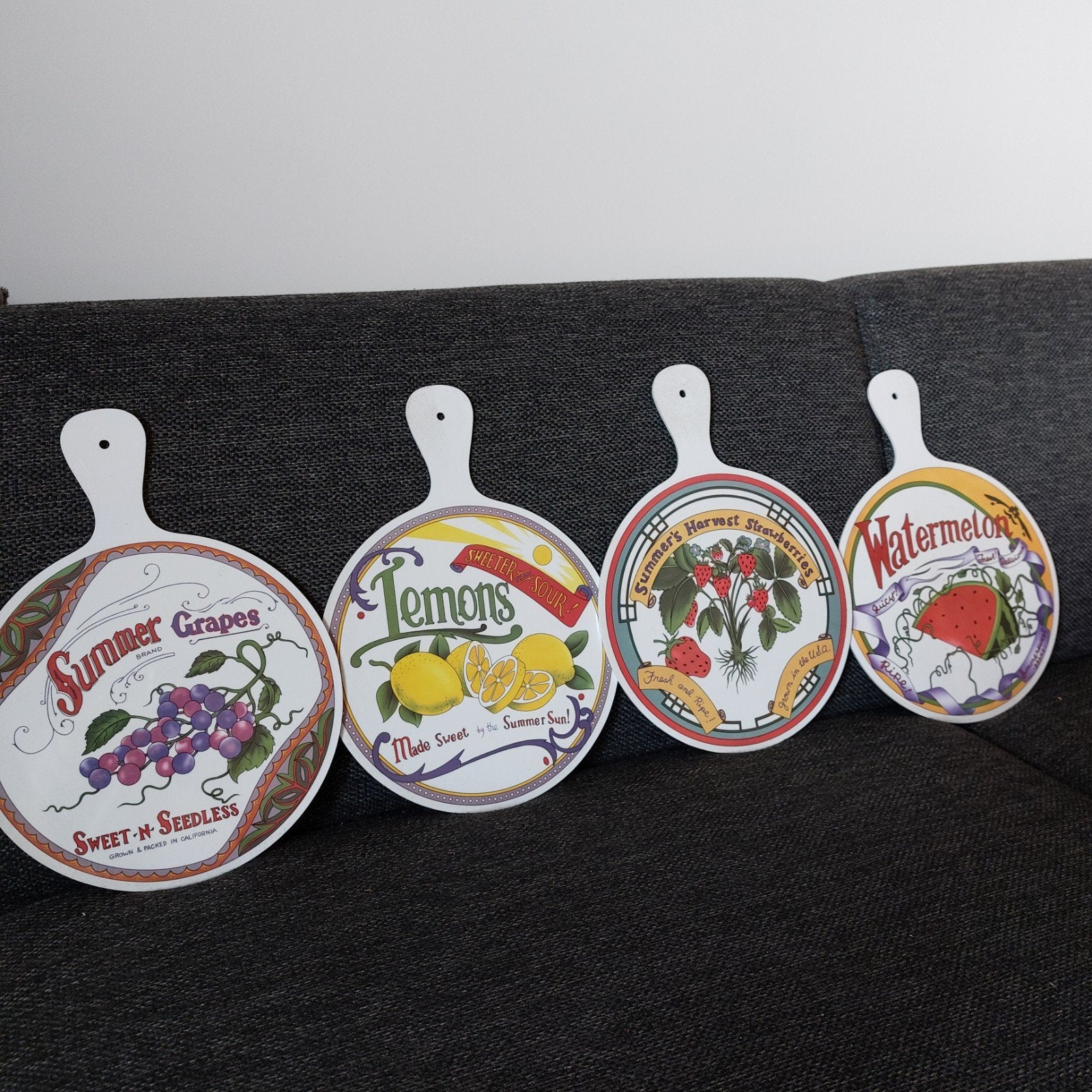 Set van 4 snij- of serveerplanken, Gebruikt, Kunststof, Snij-/serveerplank, Ophalen of Verzenden