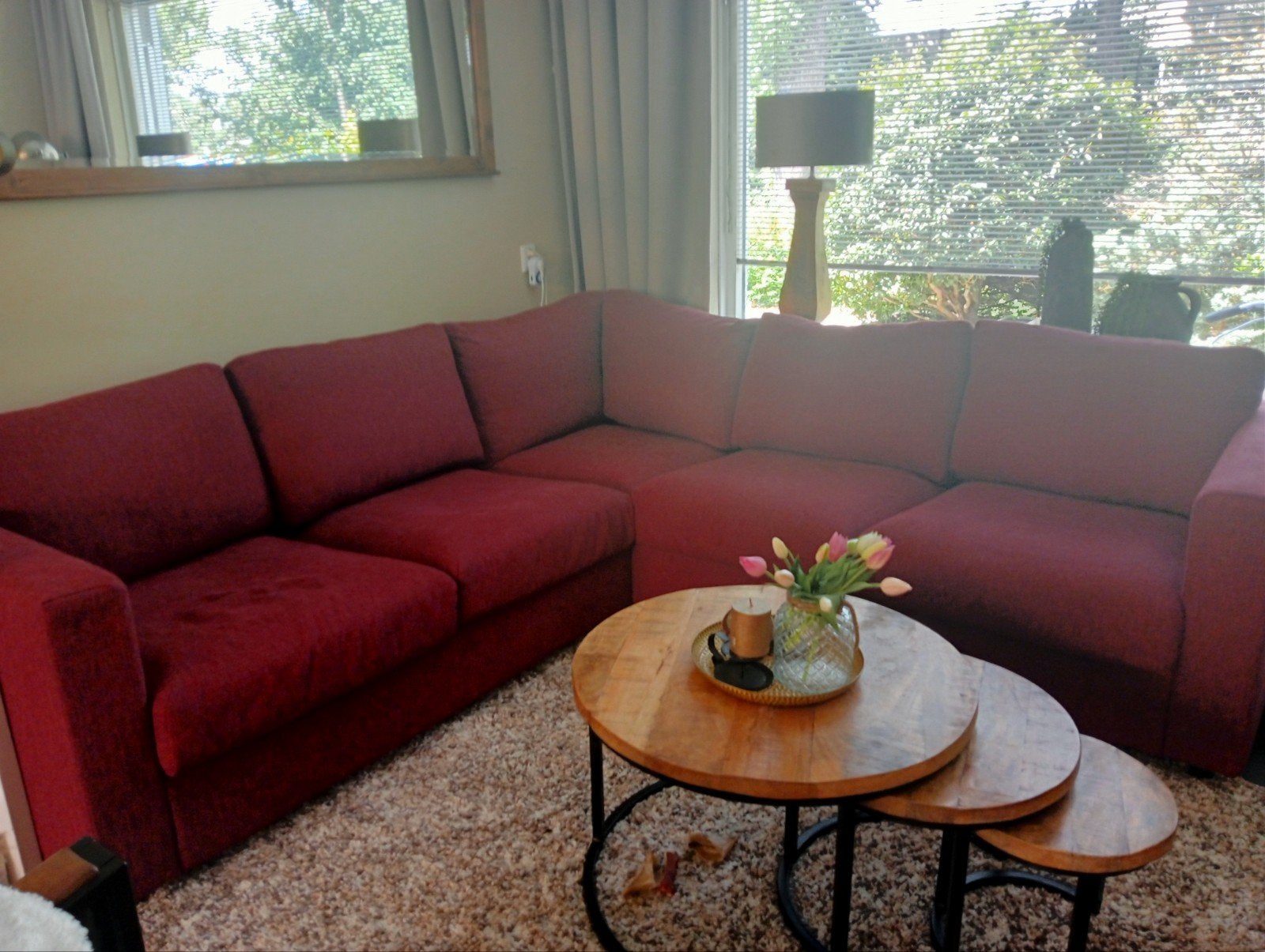 IKEA VIMLE hoes rood/bruin lejde 250x250, Ophalen of Verzenden, Zo goed als nieuw