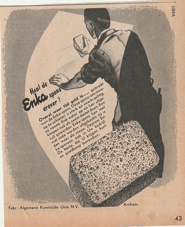 Retro reclame 1950 Enka Arnhem spons tijd is geld, Verzenden, Overige typen