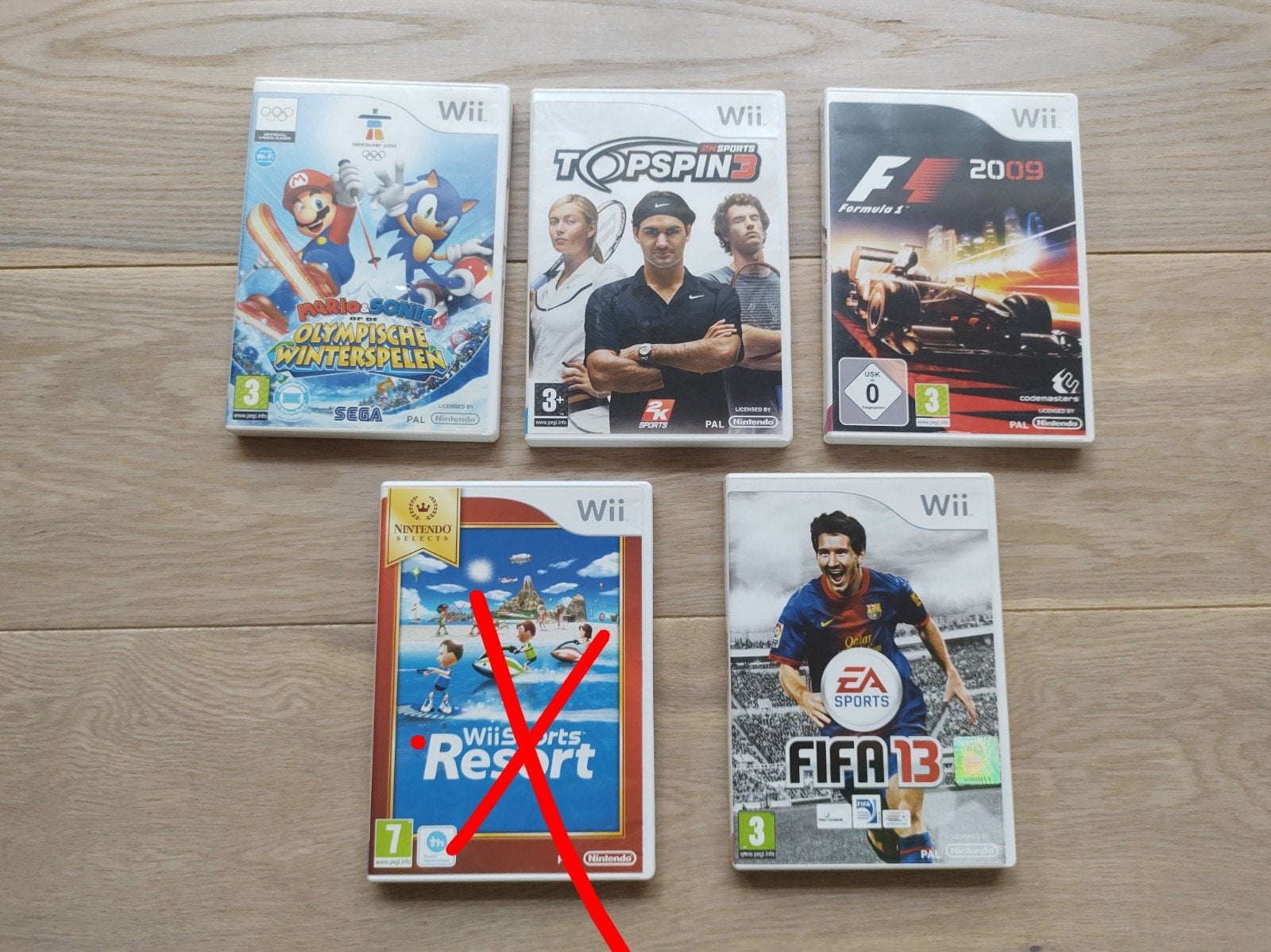 bundel van 4 Wii Games, Gebruikt, Ophalen of Verzenden, Sport, 3 spelers of meer