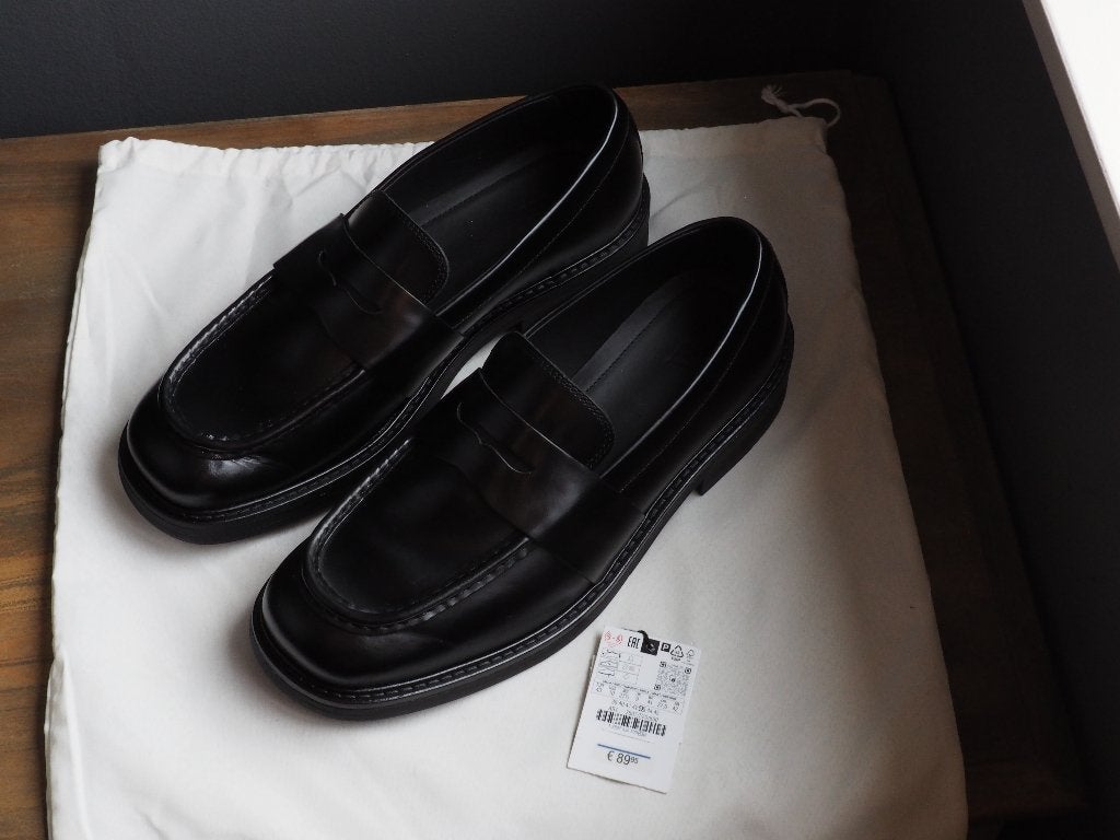 Zara heren loafers 100% leer | Maat 43, nieuw, Zara, Zwart, Nieuw, Loafers