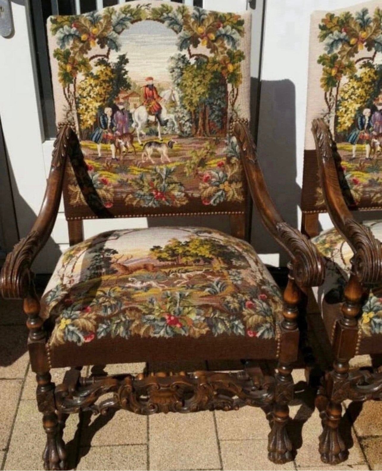 2 kasteel stoelen, Antiek en Kunst, Ophalen of Verzenden