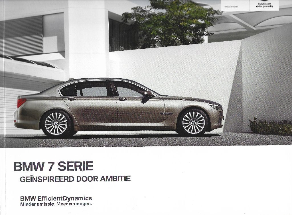 Brochure BMW 7 serie Januari 2012, Ophalen of Verzenden, Gelezen, BMW