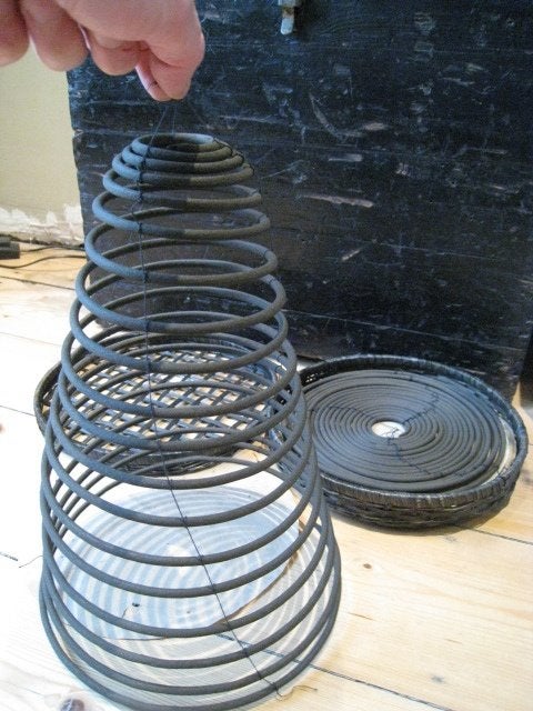 Rieten mand met 4 ophangbare ringen met wierook staven, Ophalen of Verzenden, Nieuw, Overige materialen, Minder dan 25 cm