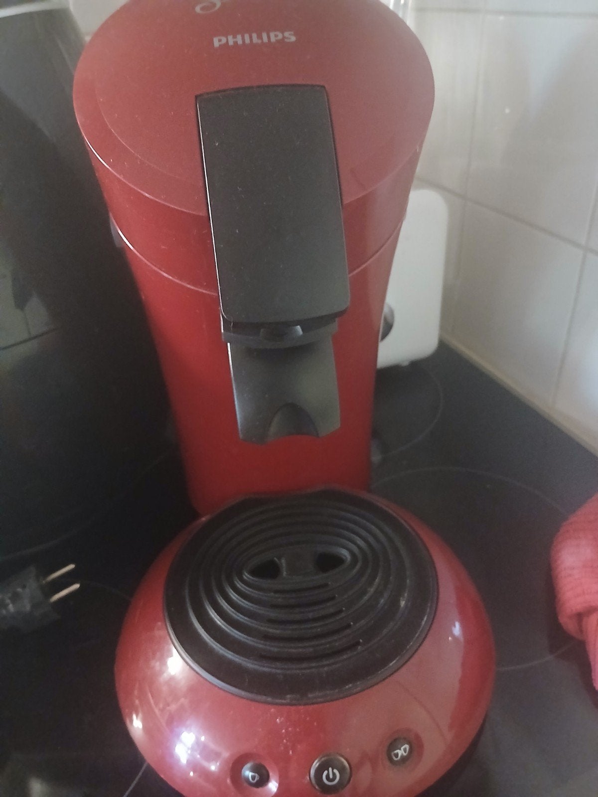 Philips Senseo Koffiezetapparaat Rood, Koffiepads en cups, Gebruikt, Koffiemachine, Ophalen of Verzenden