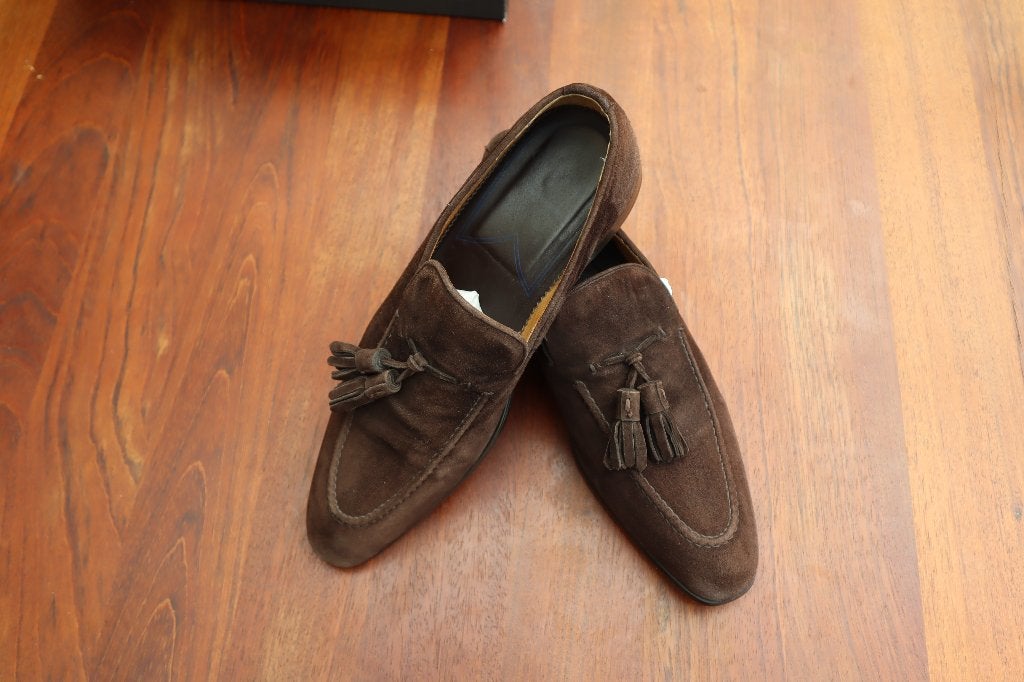 Heren Giorgio 1958 loafers bruin suede maat 44 10 zgan, Loafers, Bruin, Giorgio, Nieuw
