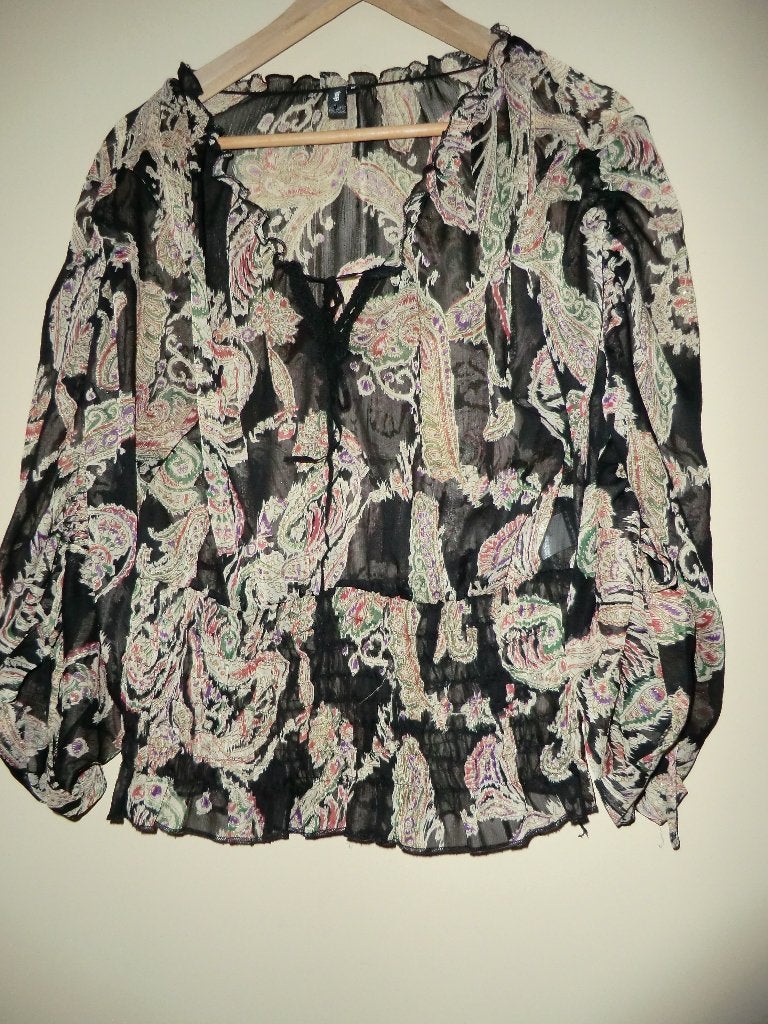 BLOUSE met gouden details M in ~~nieuw~~ staat, Verzenden, Zo goed als nieuw, Maat 38/40 (M), Overige kleuren