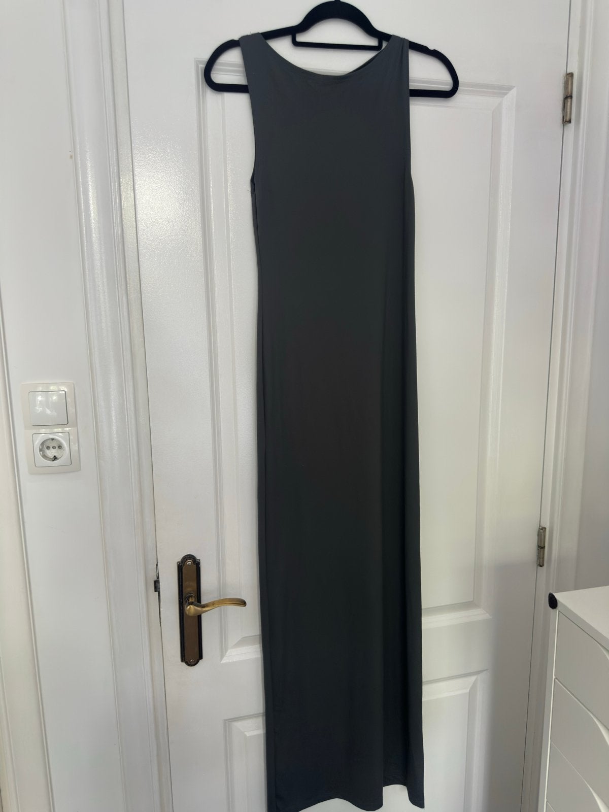 Pull&Bear Maxi Jurk - Grijs - Maat M, Maat 38/40 (M), Verzenden, Zo goed als nieuw, Grijs