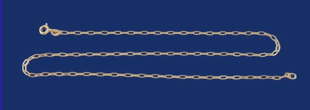 Korte 14 karaat Gouden Ketting Ankerschakel 40cm Halsketting, Jw, Verzenden, Nieuw, Info@juwelenwereld.nl