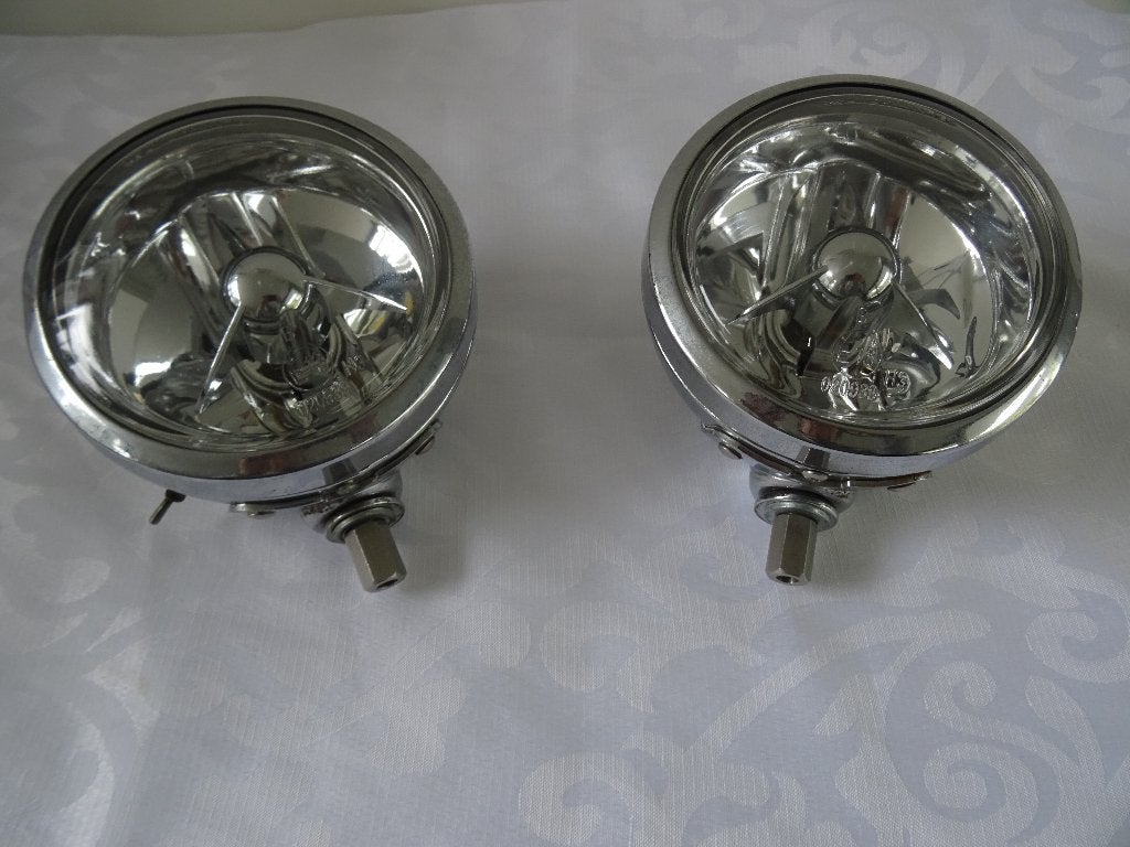 Verstralers motor lamp verstraler set chroom vintage, Ophalen of Verzenden, Zo goed als nieuw