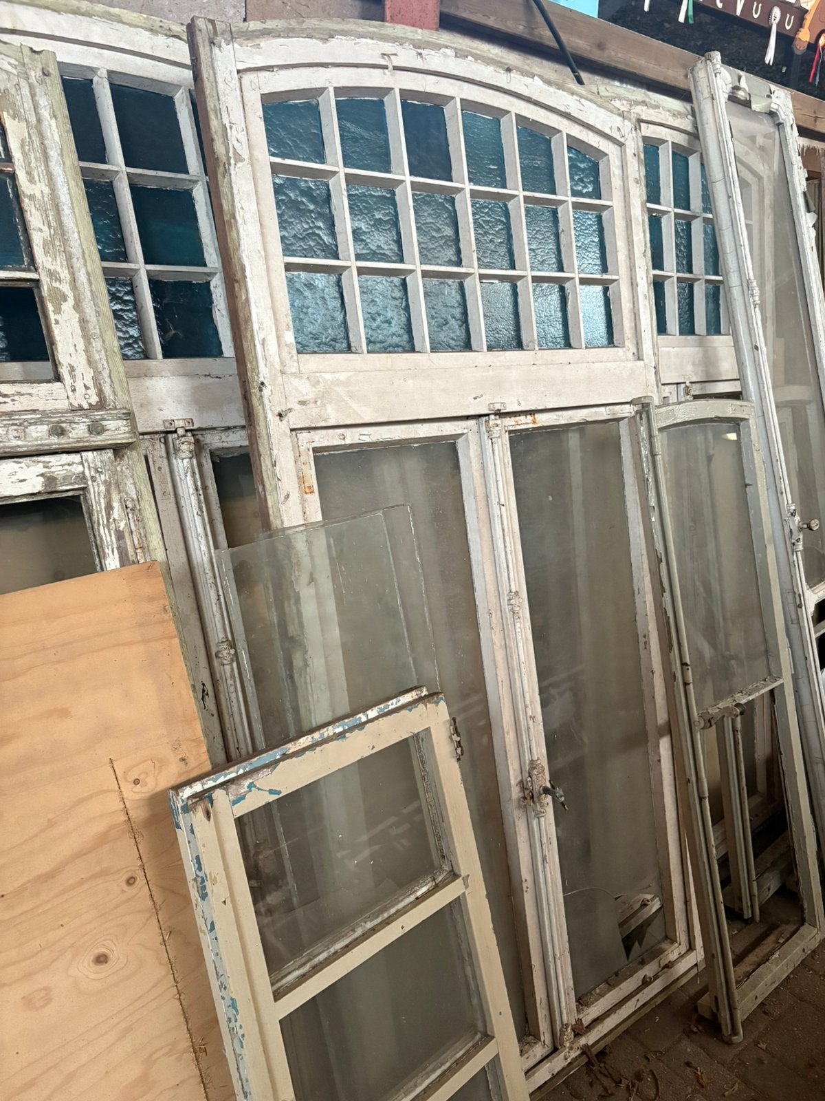 Antieke boerderij herenhuis ramen brocante, Ophalen, Gevelraam of Ruit, Gebruikt, 80 tot 120 cm