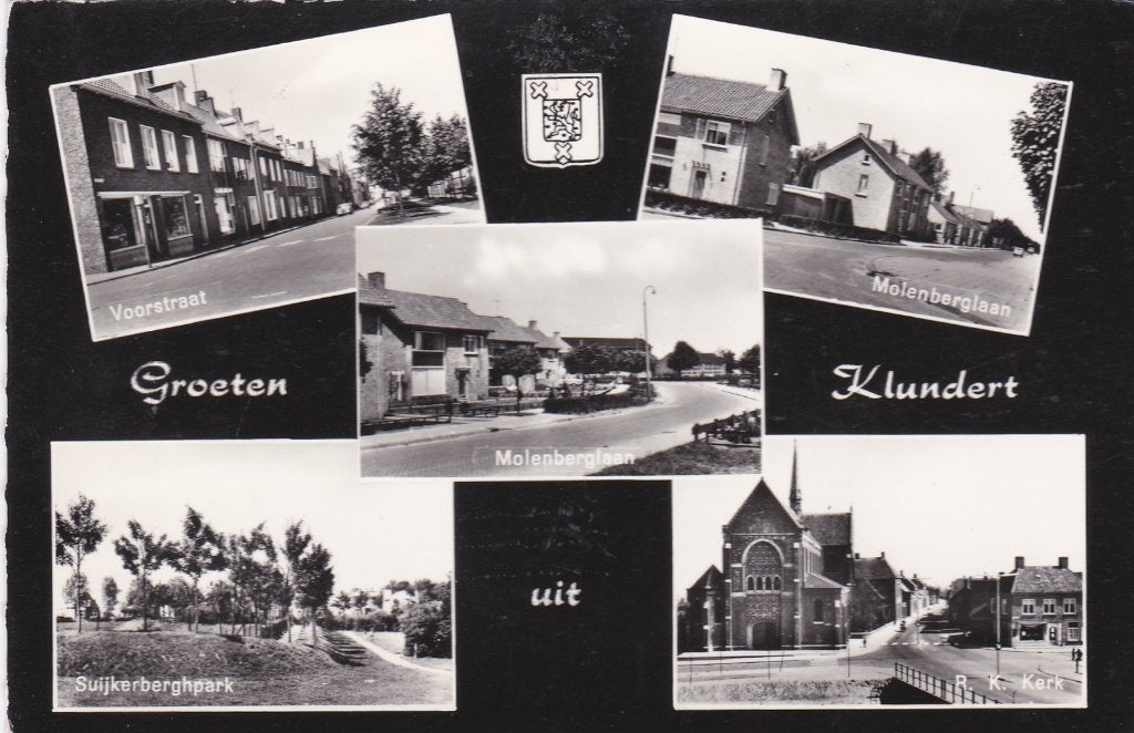 18545 Groeten uit Klundert ongelopen fotokaart 1965, Verzenden, 1960 tot 1980, Ongelopen, Noord-Brabant