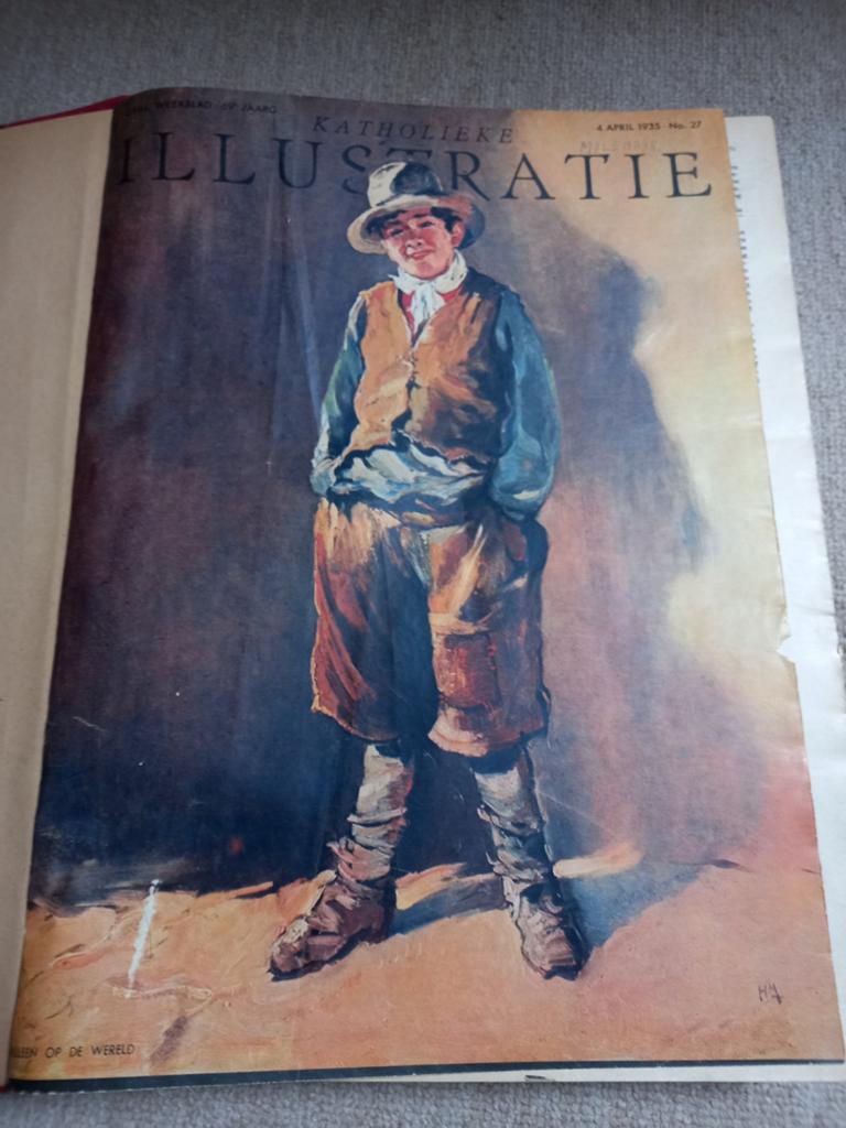 Ingebonden Katholieke Illustratie - Jaargang 1935, Ophalen of Verzenden, Gelezen, Overige typen