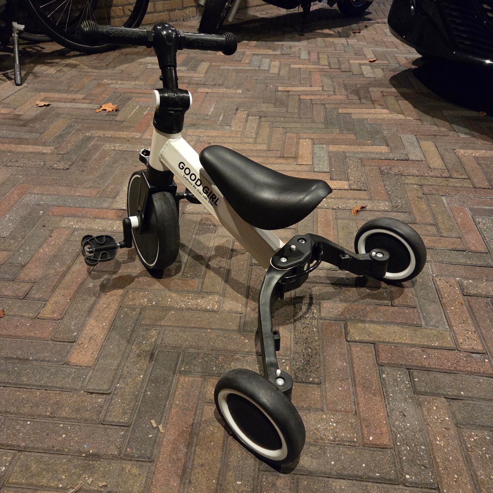 3-in-1 Meegroeifiets: Loopfiets, Driewieler, Kinderfiets, Ophalen of Verzenden, Zo goed als nieuw, Minder dan 16 inch, Good Boy Good Girl