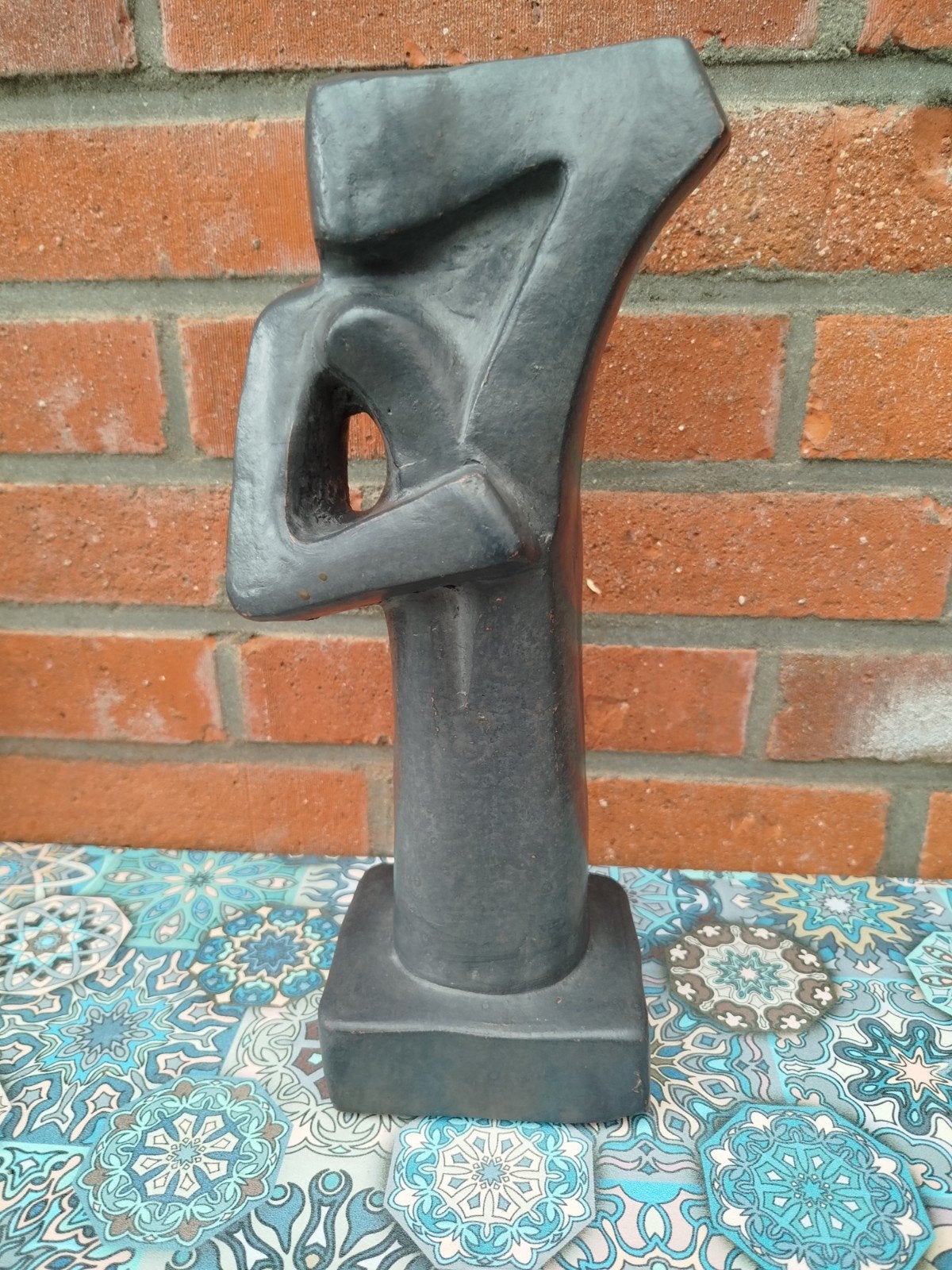 Abstracte sculptuur 'Thom' - Modern kunstbeeld, Ophalen of Verzenden, Steen of Keramiek, Beeld, Abstract