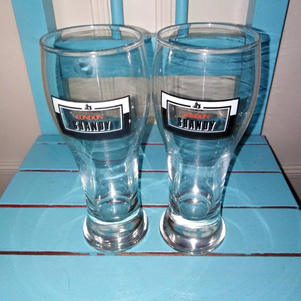 Shandy London glazen set van 2, Ophalen, Glas of Glazen, Overige stijlen, Glas