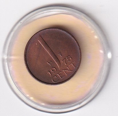 1 Cent 1975 Prachtig met Diverse munt kleuren, Verzenden, Koningin Juliana, 1 cent, Losse munt