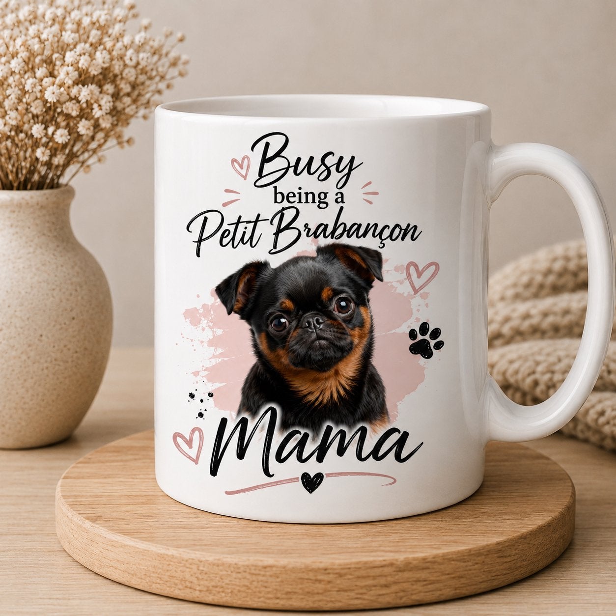 Busy being a Petit Brabançon Mama - Mok, Verzenden, Nieuw