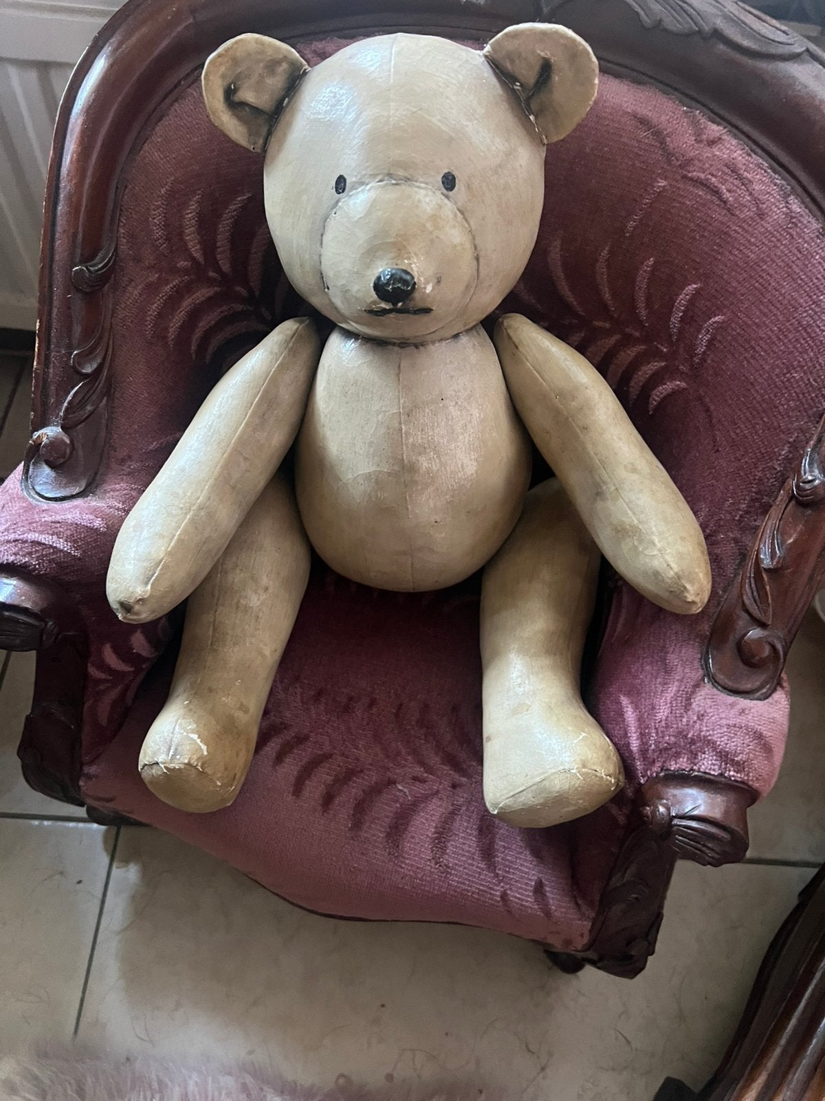 Antieke Teddybeer - Unieke Decoratie, Verzamelen, Beren en Cherished Teddies, Ophalen of Verzenden, Gebruikt, Overige typen, Overige merken