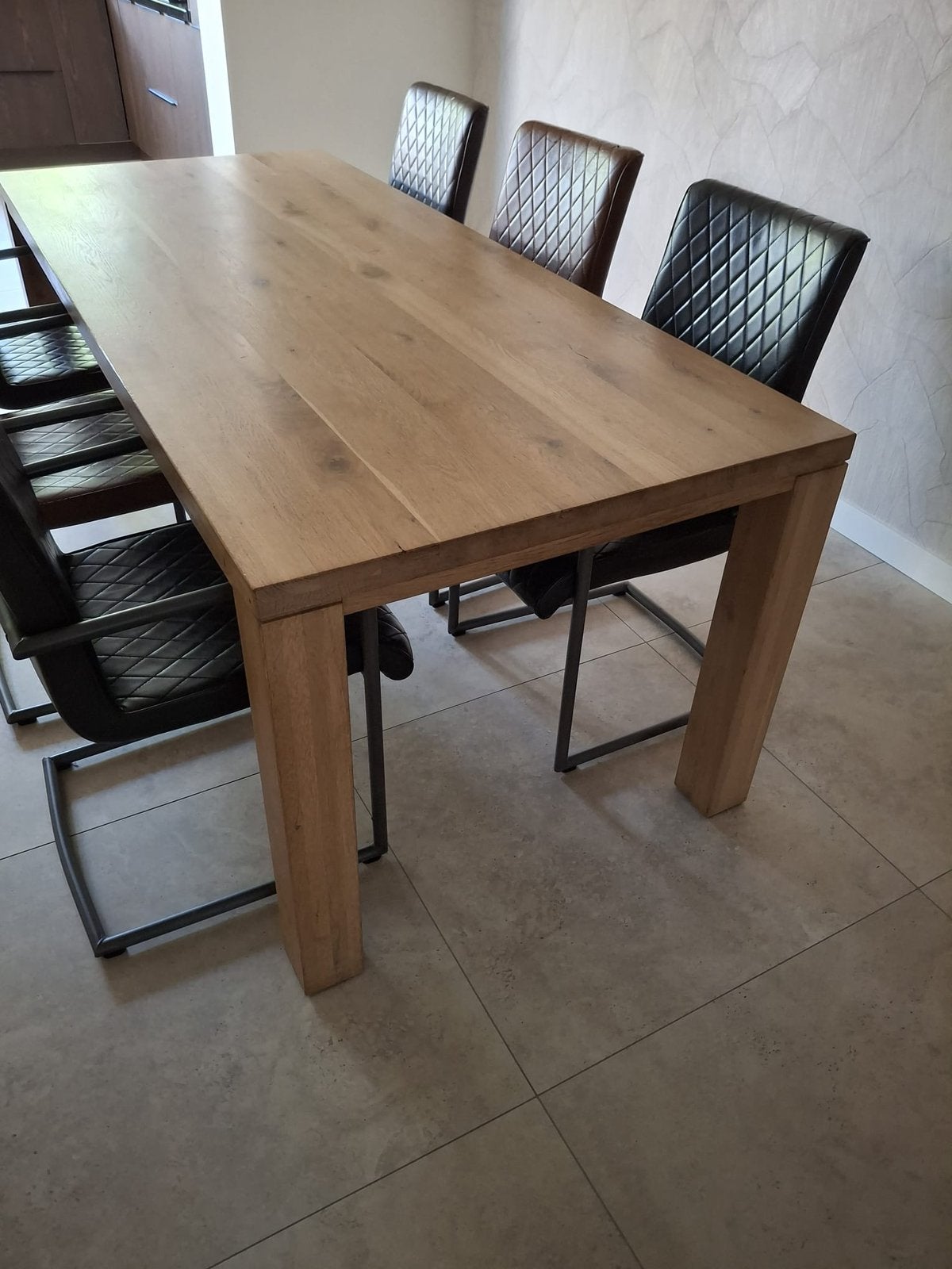 Eikenhouten eettafel, Huis en Inrichting, Ophalen, Zo goed als nieuw