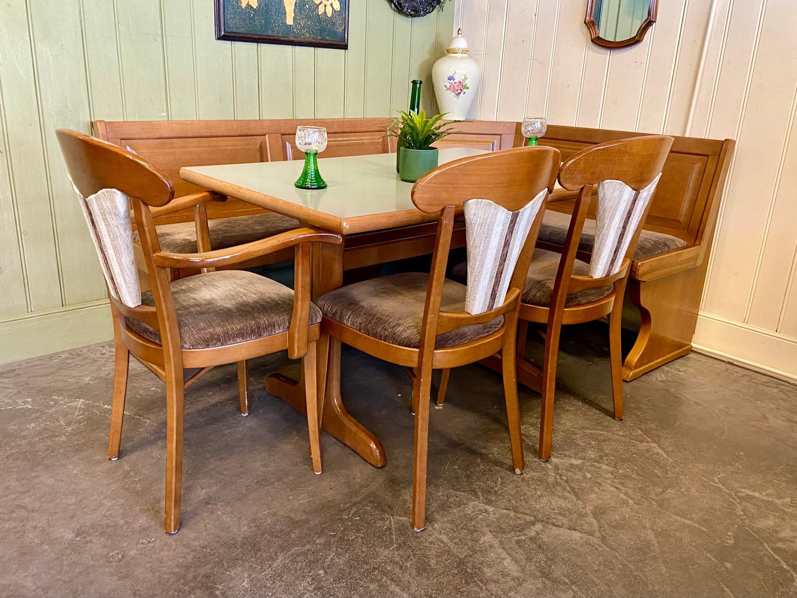 Echte Duitse eethoek Oostenrijkse hoekset zithoek  eettafel, Ophalen, Gebruikt, 100 tot 150 cm, Overige materialen