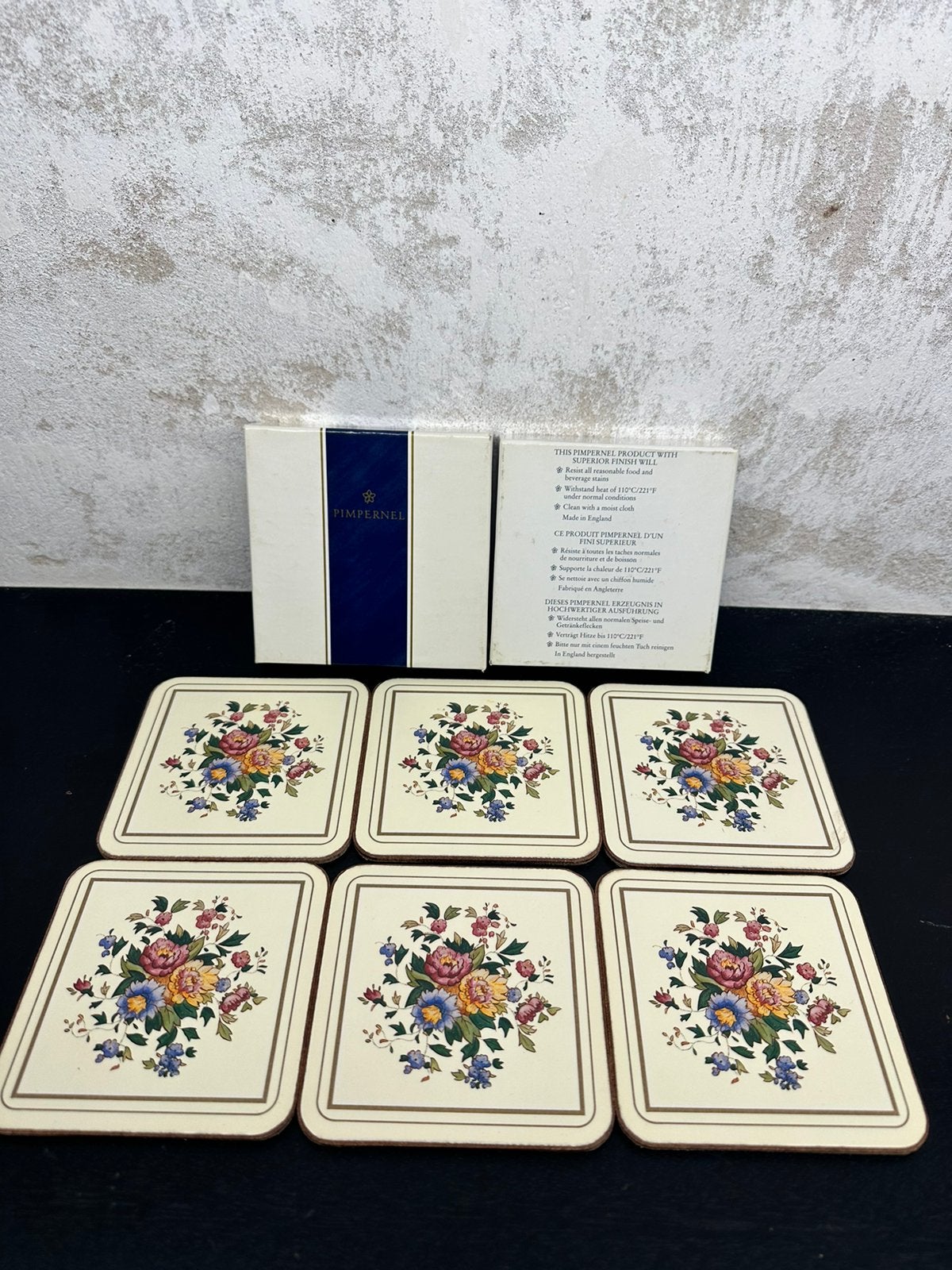 Pimpernel Onderzetters - Bloemenpatroon (6 stuks), Verzenden, Zo goed als nieuw