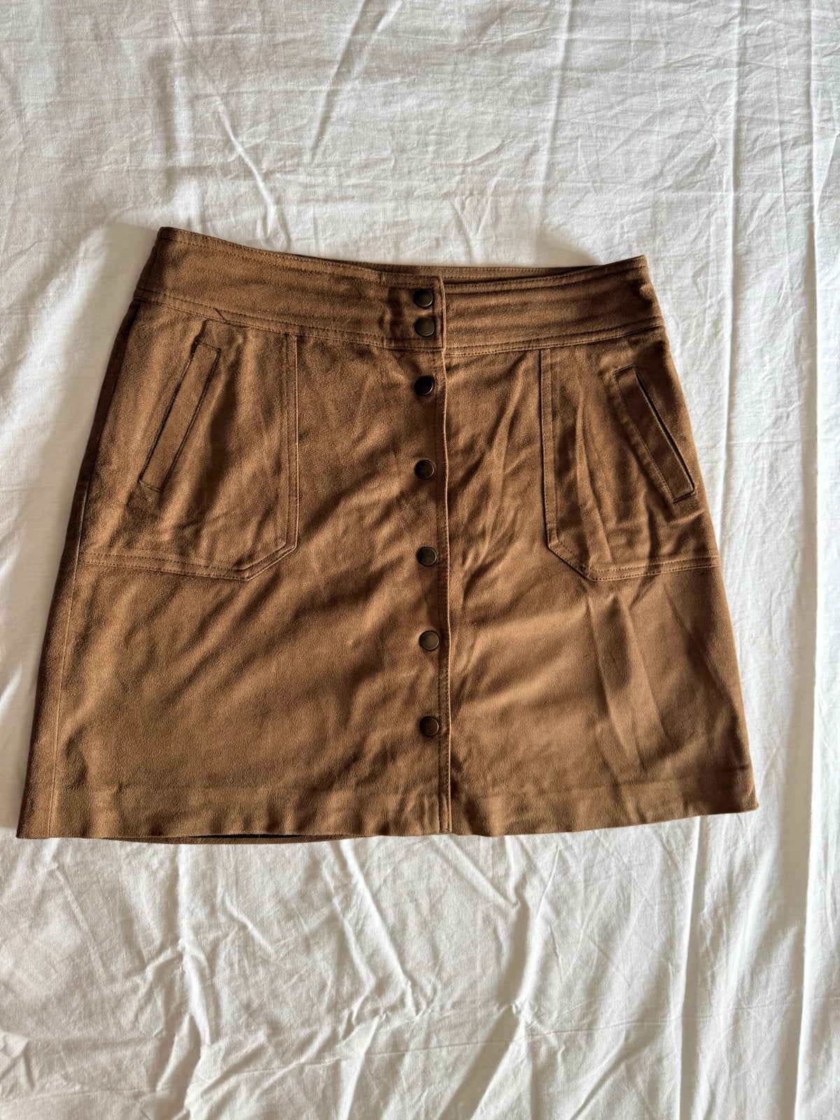 Costes suède look rok maat L, Bruin, Maat 42/44 (L), Ophalen of Verzenden, Zo goed als nieuw