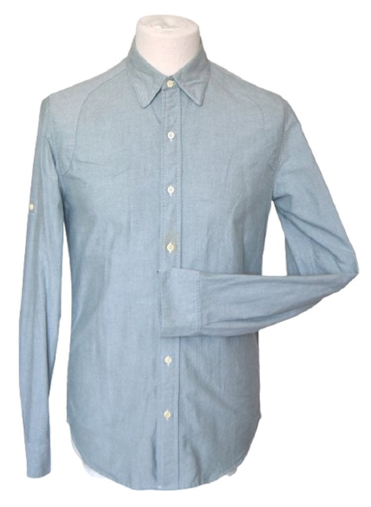 Denham denim overhemd, jeans shirt, blauw, Mt. M, Halswijdte 39/40 (M), Zo goed als nieuw, Denham, Verzenden