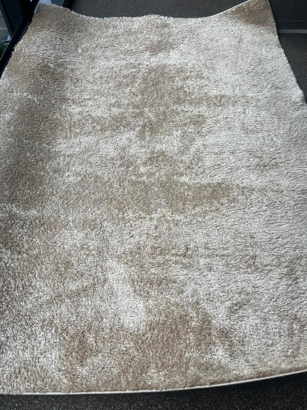 Hoogpolig Shaggy Vloerkleed - Beige/Taupe, Ophalen, Gebruikt, 100 tot 150 cm, Beige