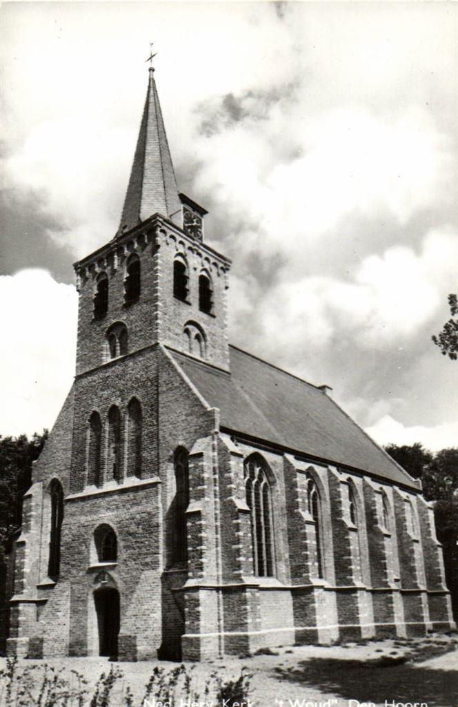 Ned. Herv. Kerk t Woud, Den Hoorn - ongelopen, Ophalen of Verzenden, Voor 1920, Ongelopen, Noord-Holland