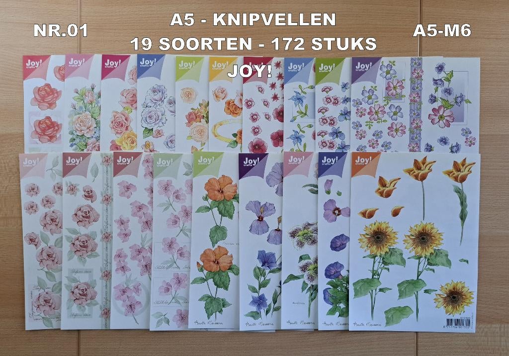 06...A5 KNIPVELLEN 32 SOORTEN-277 VELLEN (4 series), Ophalen of Verzenden, Nieuw, Overige thema's, Knipvel
