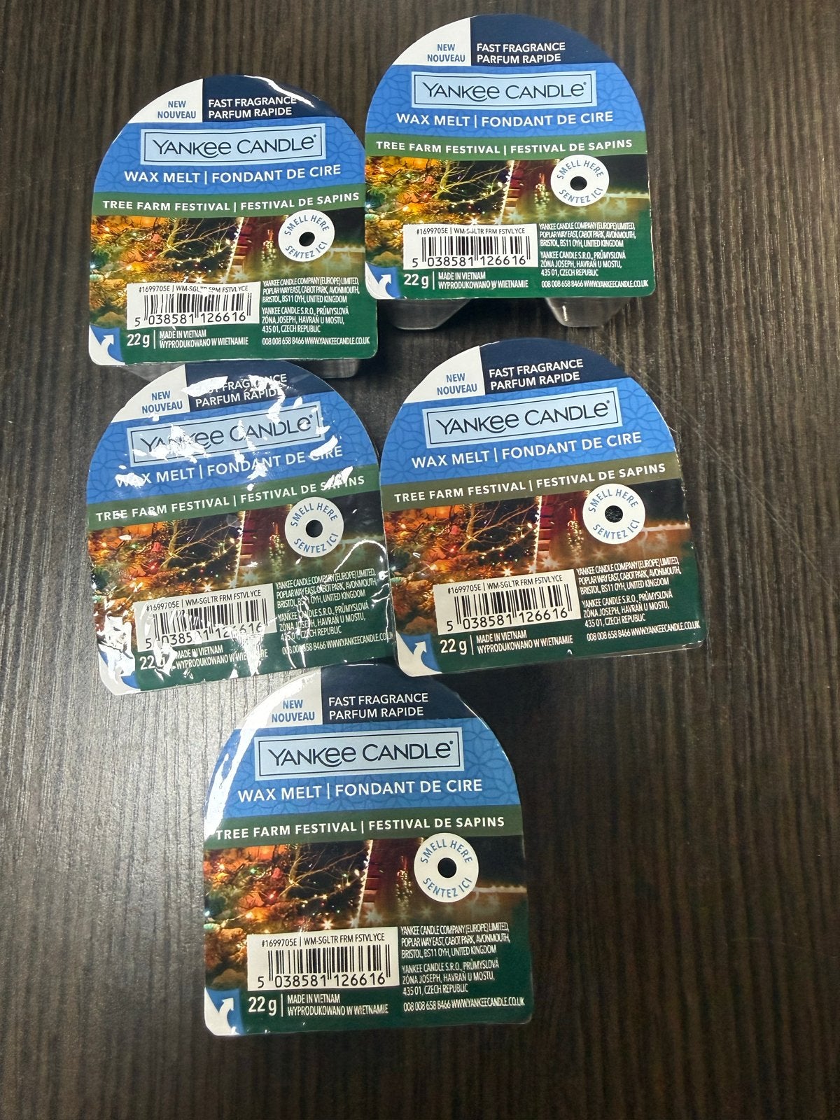 Yankee Candle Wax Melts - Tree Farm Festival (5 stuks), Geurverspreider, Overige merken, Ophalen of Verzenden, Was