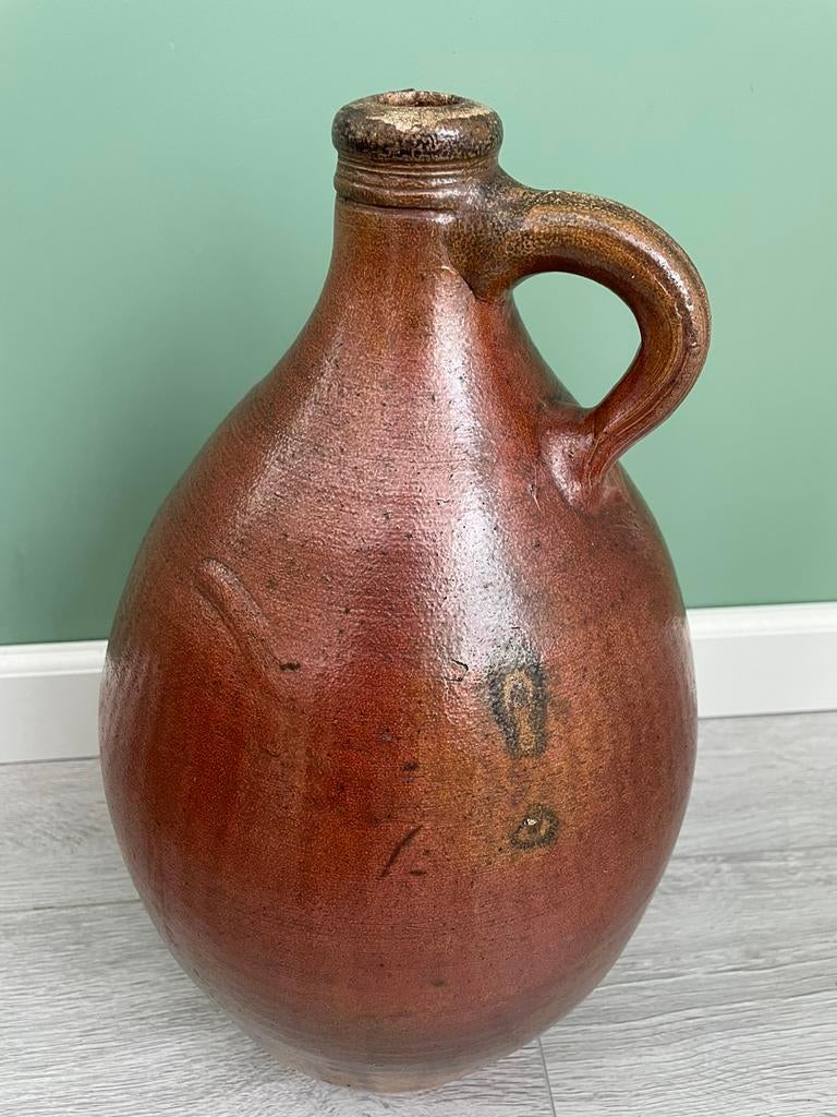 Frechen ‘4’ steengoed kruik | zoutglazuur | 1800-1850, Antiek en Kunst, Antiek | Keramiek en Aardewerk, Ophalen of Verzenden